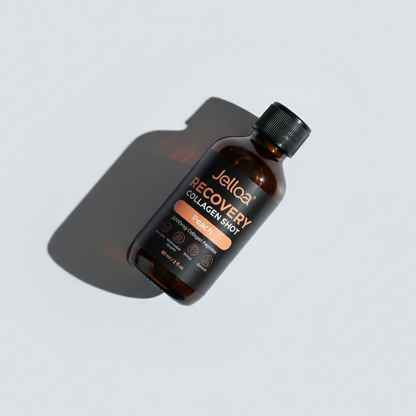 Bottle of Jellosa Recovery Collagen Hydrate on a light gray background